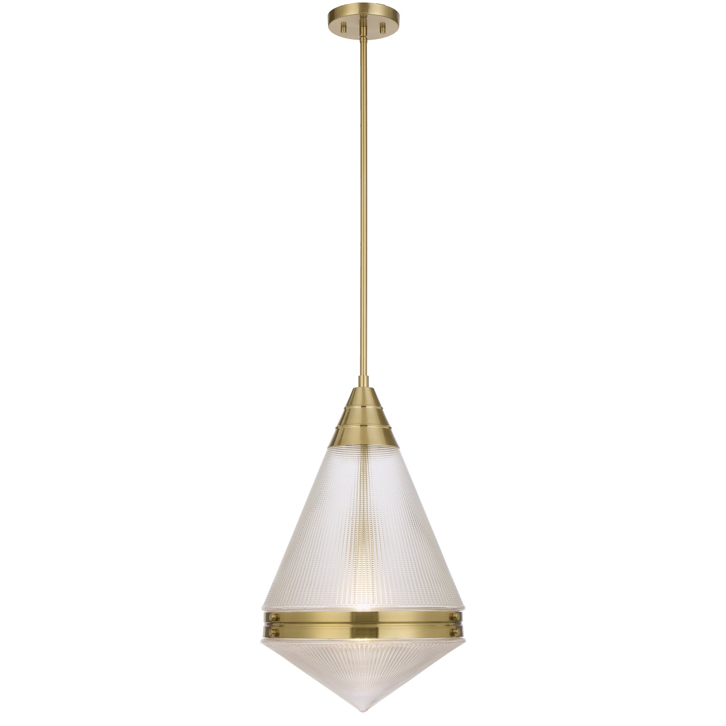 TFS 1LT PENDANT 25wE27max D:350 H:560 ROD 1.5m ANT GOLD/ CLEAR