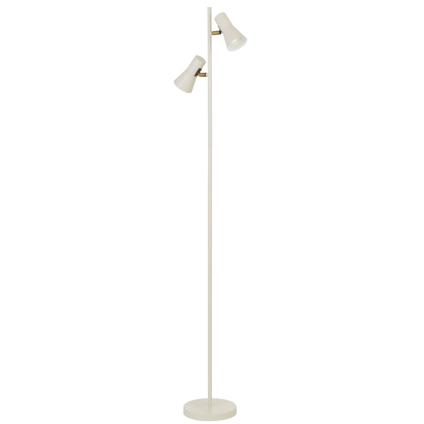 Valencia TFS FLOOR LAMP 2x6wGU10max 294x205x1530 FOOT SWT BEIGE SATIN/BRASS/WHITE INSIDE