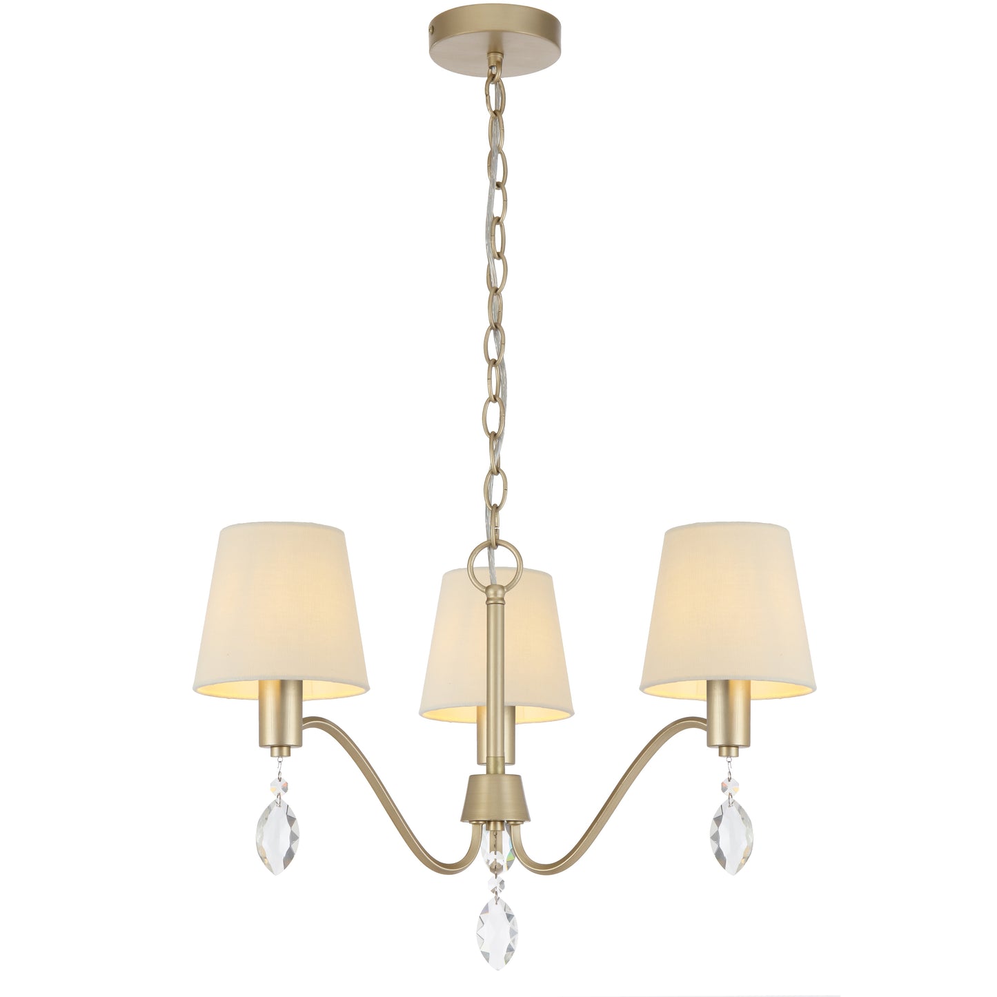 TFS 3 LT PENDANT 3x25wE14max D545 H355 2M CHAIN ANT SILVER/CREAM/CRYSTAL