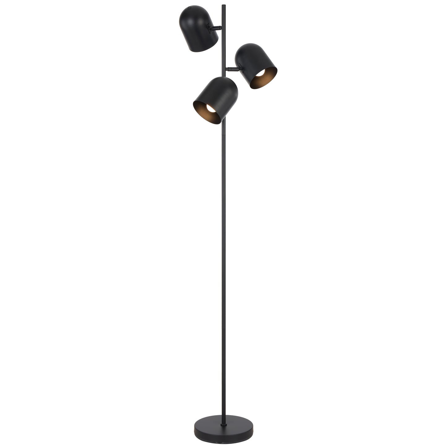 Bergamo TFS FLOOR LAMP 3x25wE14max D375 H1650 switch on head BLACK SATIN