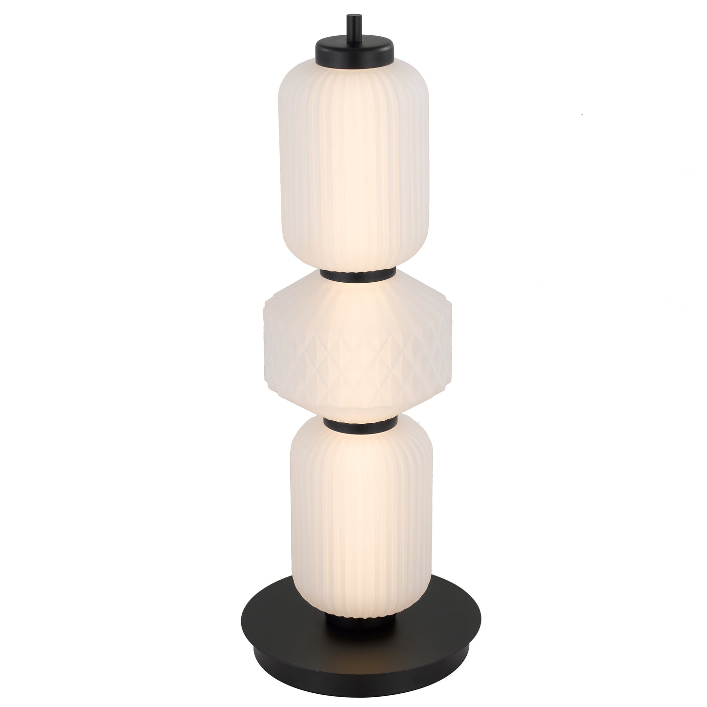 Trento TFS TABLE LAMP 15wLED 3000K DIM D:200 H:530 BASE: BLACK 560Lm GLASS: FROST