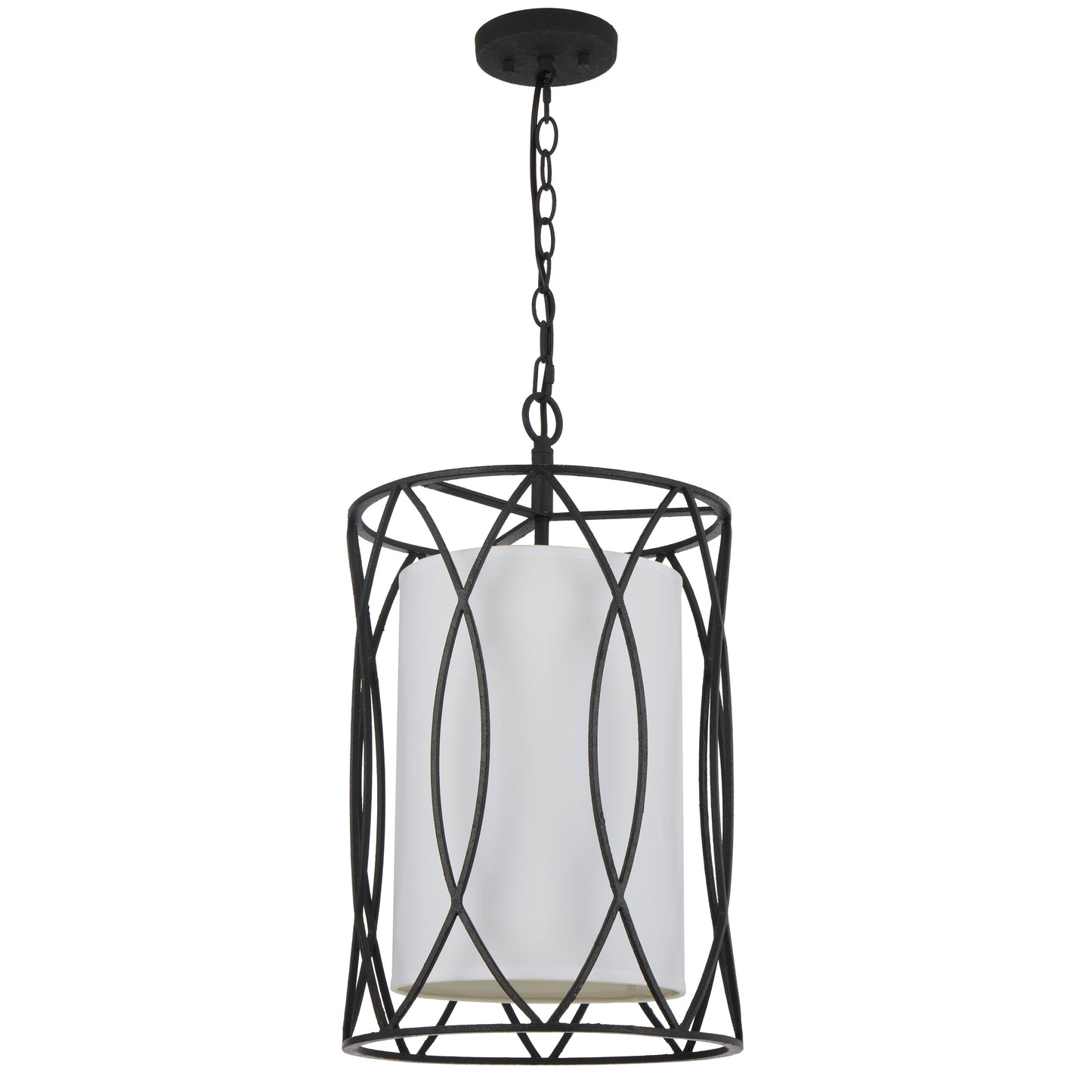 TFS 33 PENDANT 3x25wxE14max D330 H570 CHAIN 2M TEXTURED BLACK