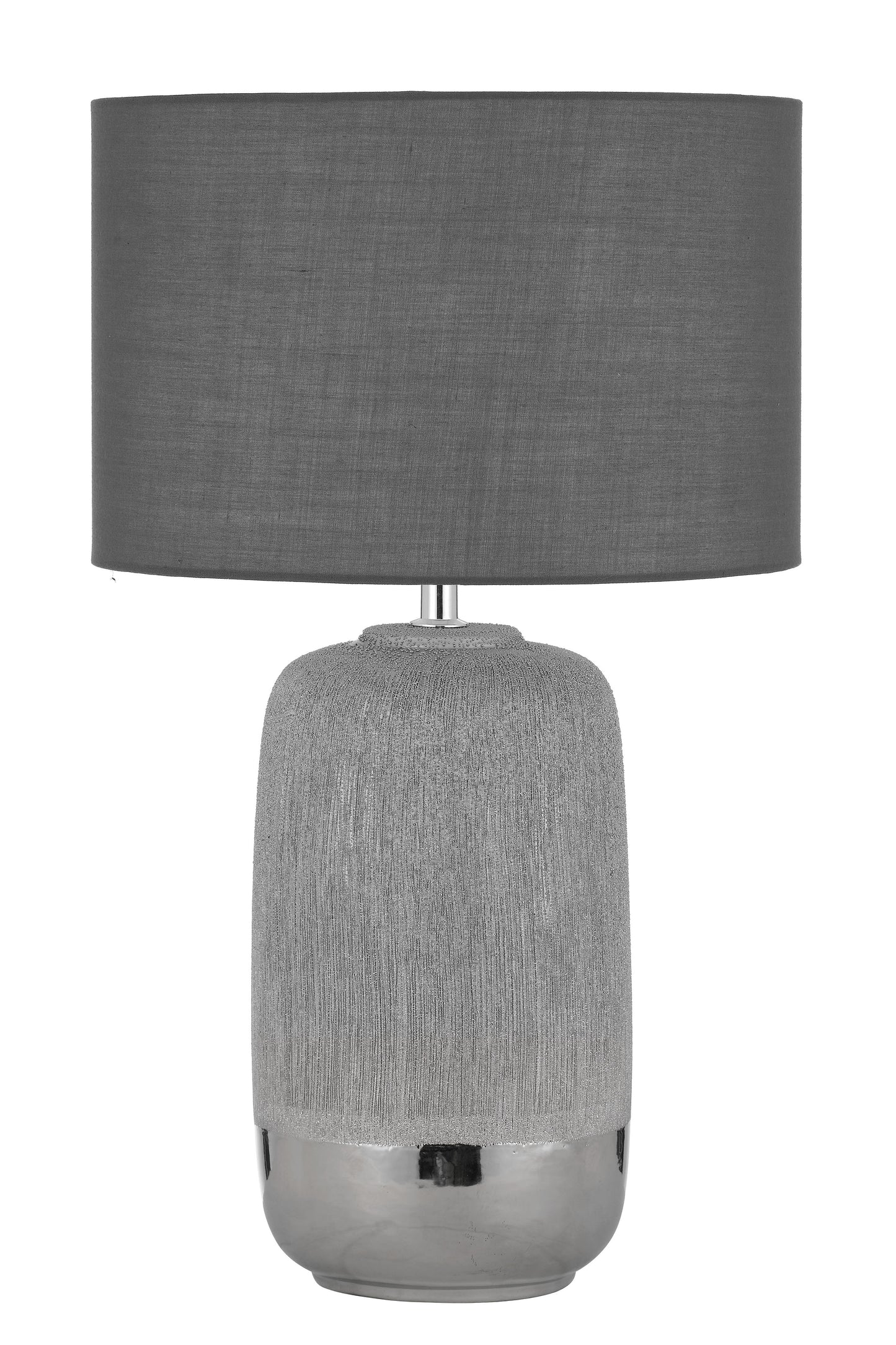 TFS CERAMIC TABLE LAMP 25wE27max H:470 D:280 SILVER/GREY