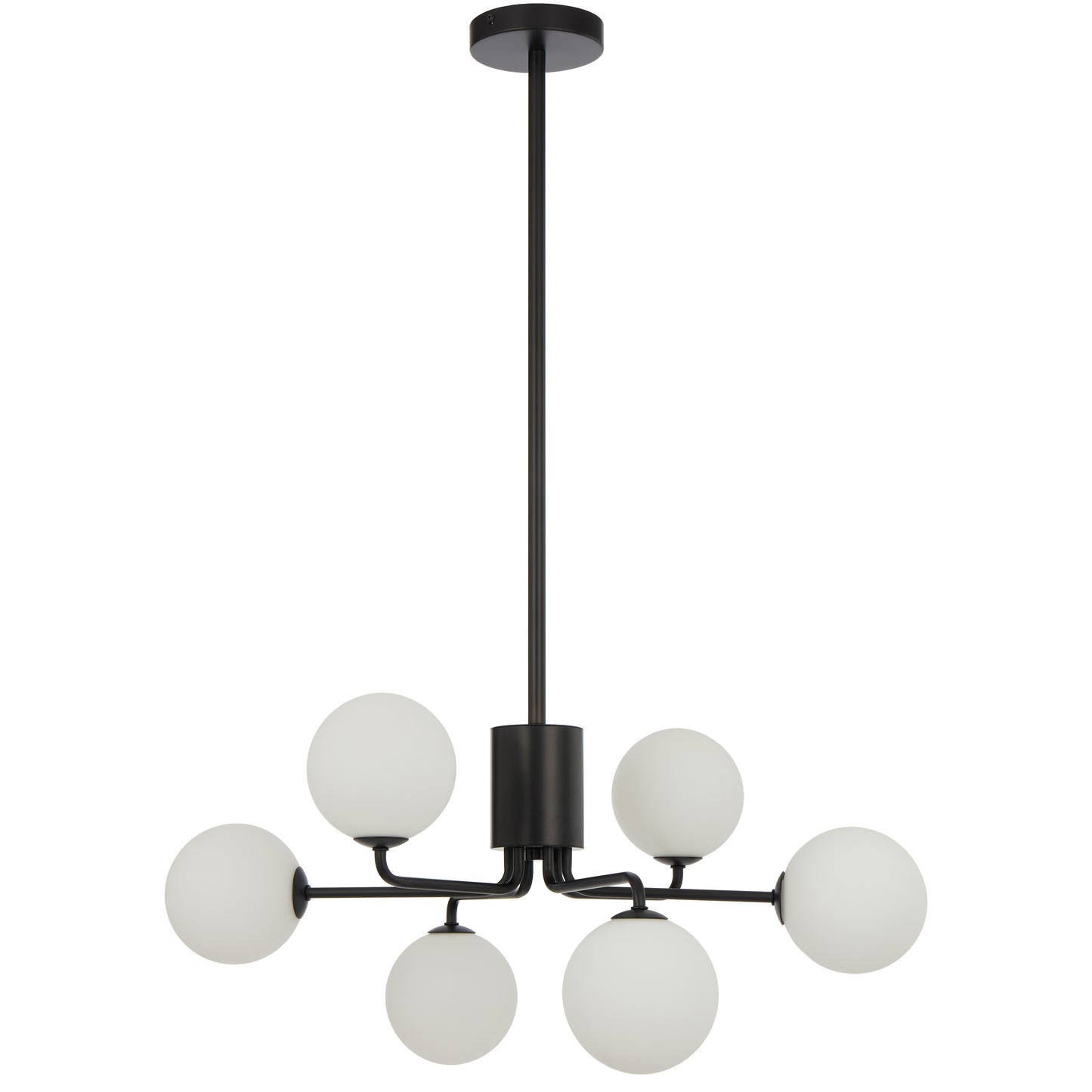 TFS 6LT PENDANT 6x6wG9max KIT D650 H295 ROD:2*600+1*300 BLACK/ OPAL MATT