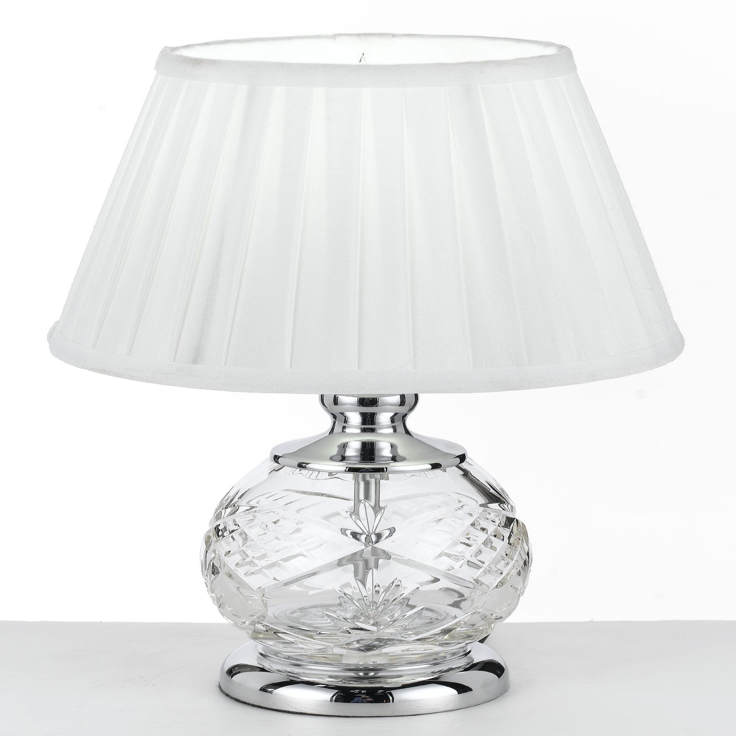 Huelva TFS TABLE LAMP 40wE14max. D:220 H:330 CHROME / WHITE