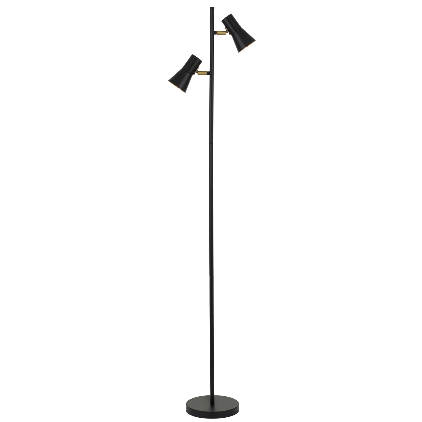 Toledo TFS FLOOR LAMP 2x6wGU10max 294x205x1530 FOOT SWT BLACK SATIN/BRAS/GOLDEN INSIDE