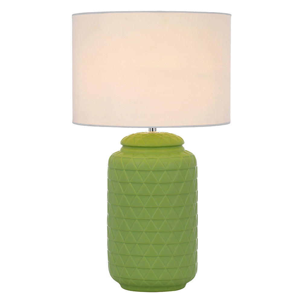 TFS CERAMIC TABLE LAMP 25wE27max D:300 H:530 GREEN / WHITE