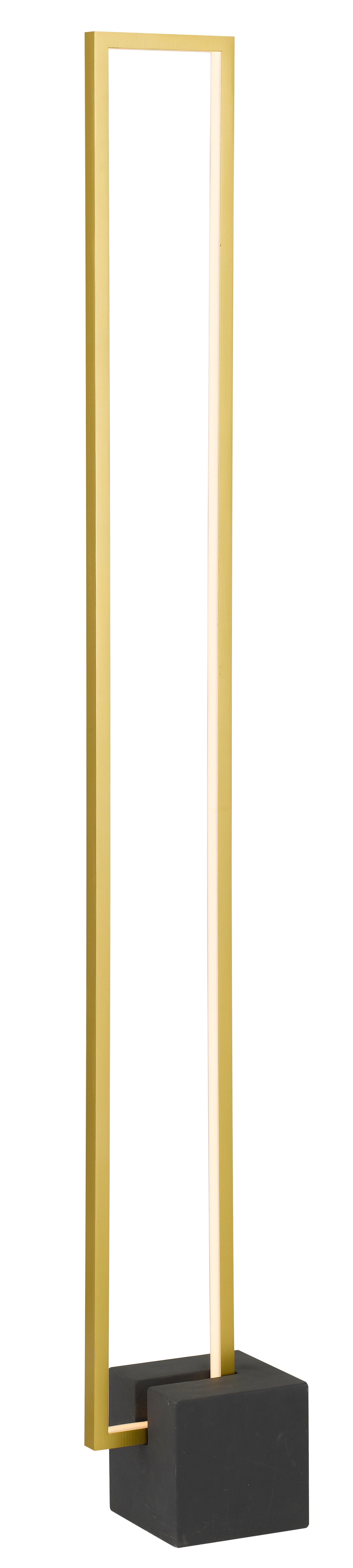 TFS FLOOR LAMP 24wSMD LED W:150 L:200 H:1400 3000kBLACK base/GOLD Annodised