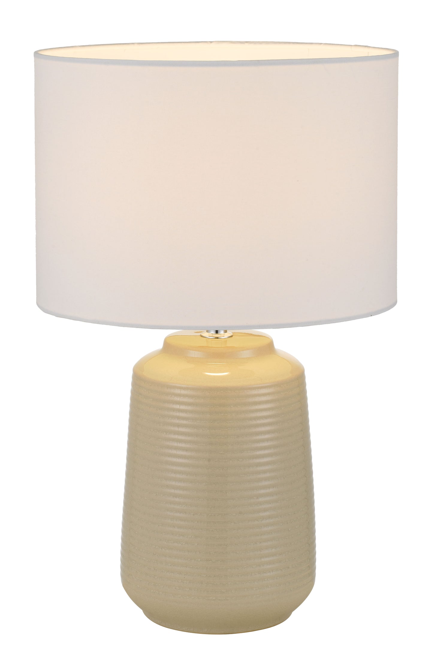 TFS CERAMIC TABLE LAMP 25wE27max H:425 D:260 CREAM/WHITE