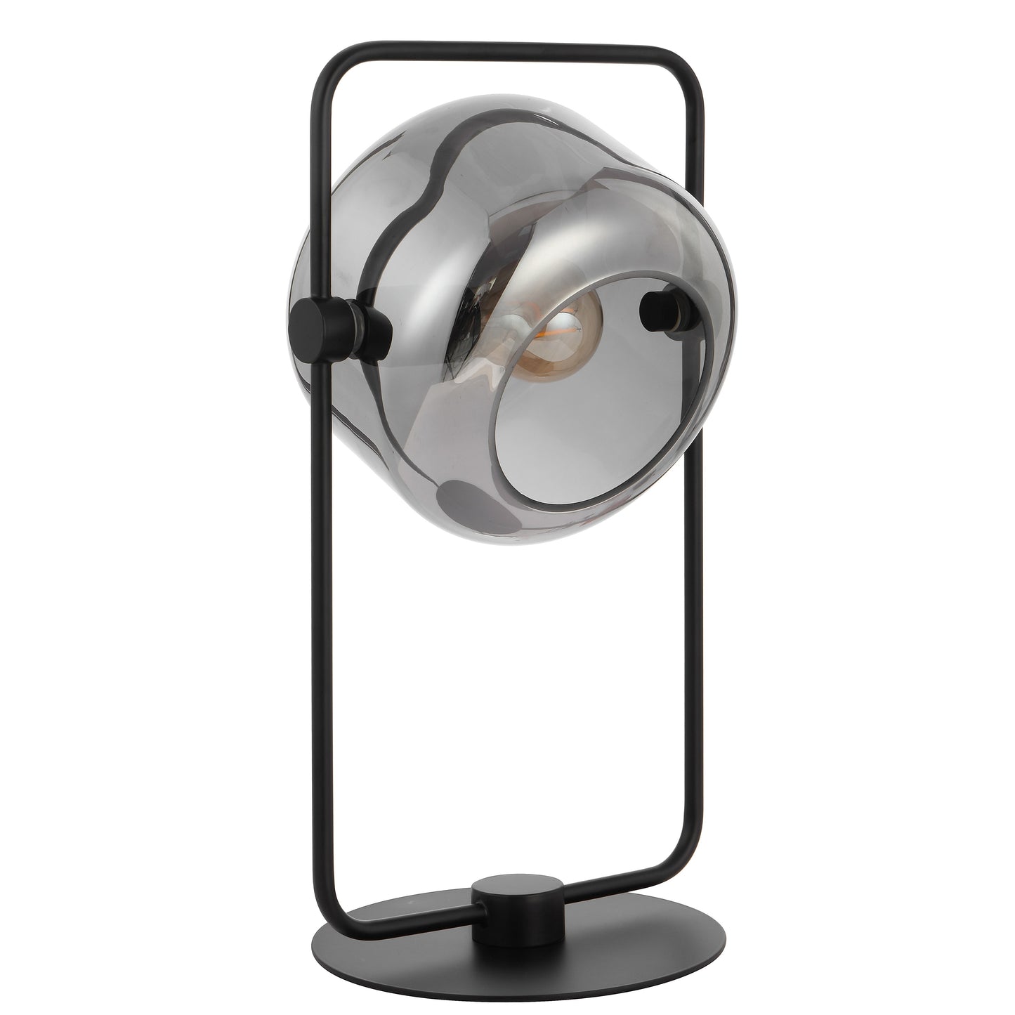 Noraline TFS TABLE LAMP 25wE27max D:240 H:435 INLINE SWTCH BLACK / MIRRORED SMOKE