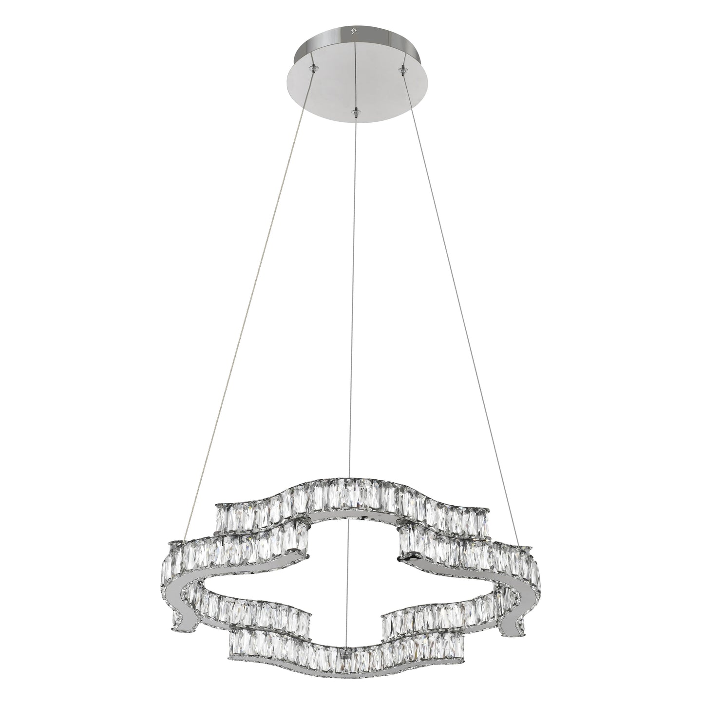 TFS 1 TIER PENDANT 36wLED DIM W/RMOTE 3600LM 2.5m cab 3300K-4200K-6500KCHROME
