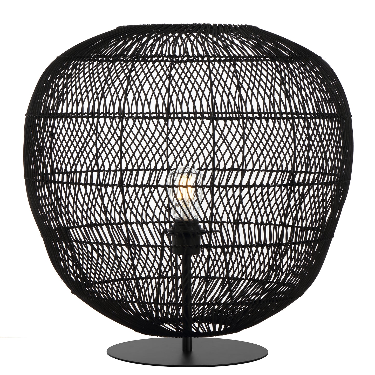 Teralux TFS 50 TABLE LAMP 25wE27max D500 H600 (2 parts) BLACK Base / BLACK Shade