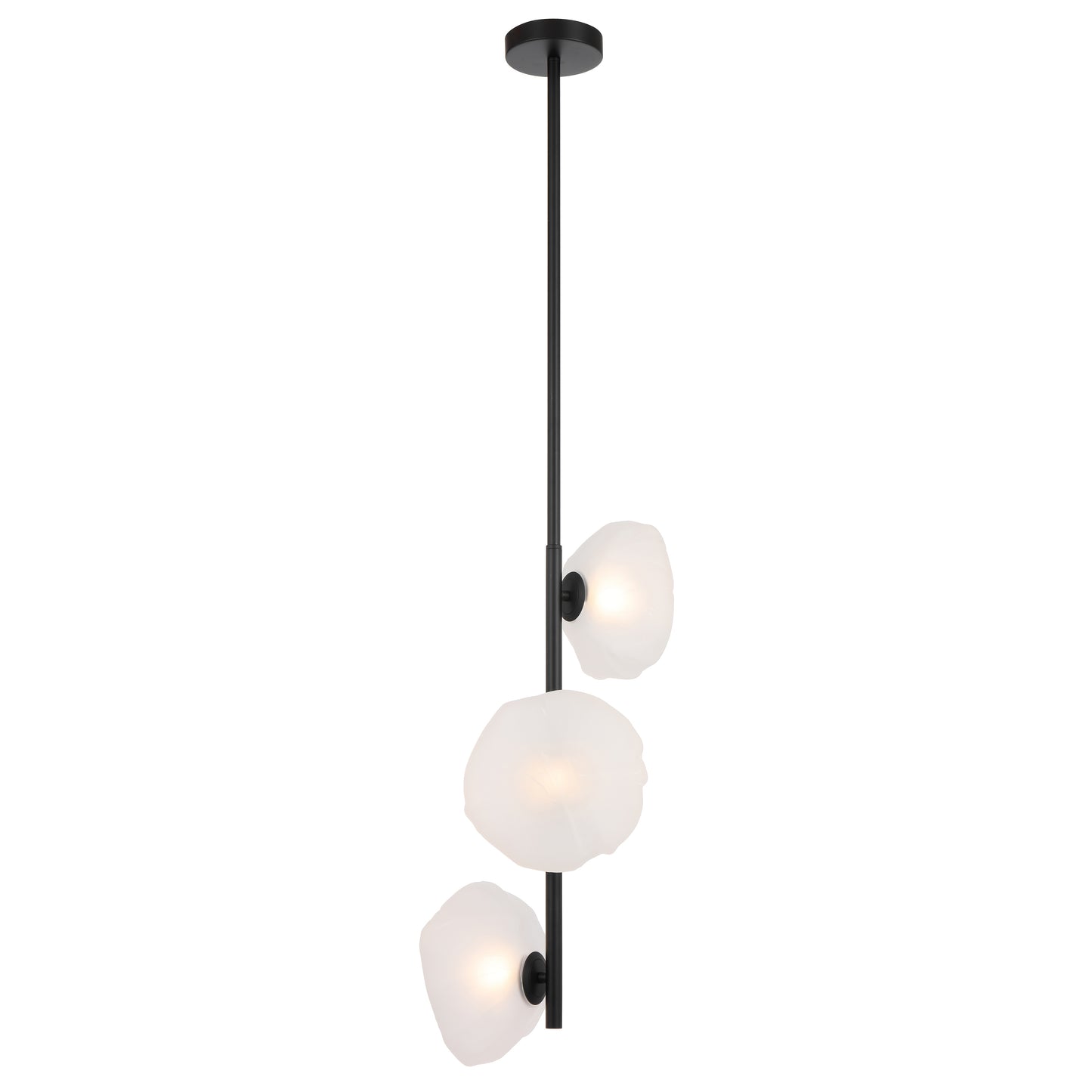 Menton TFS 3 VERTICAL LTS PENDANT 3x6wG9max L1200 GLASS D200 BLACK / FROST GLASS