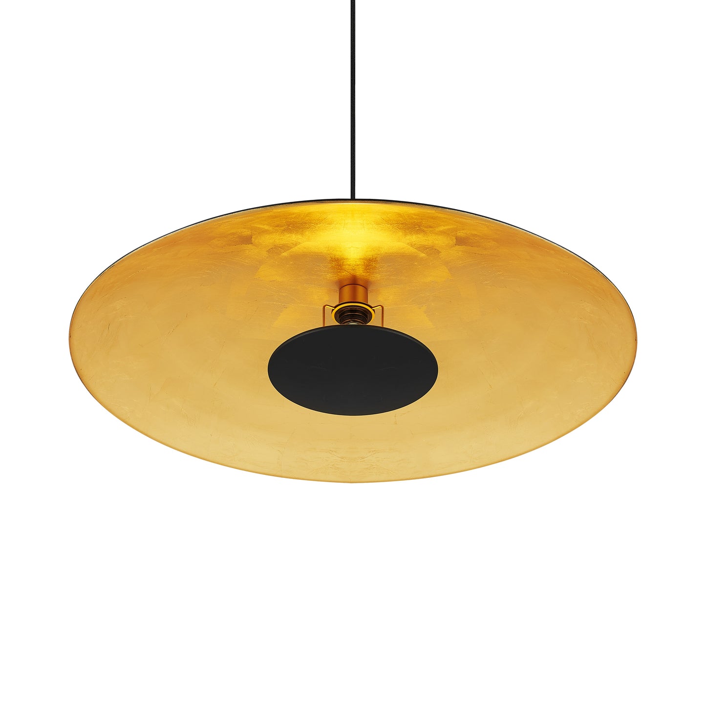 TFS 80 PENDANT 25wE27max D:800 H:138 BLACK SAND / GOLD FOIL