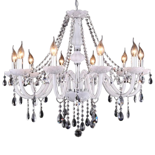 Shop 10-Head White Silver Chandelier – Buy Online AU