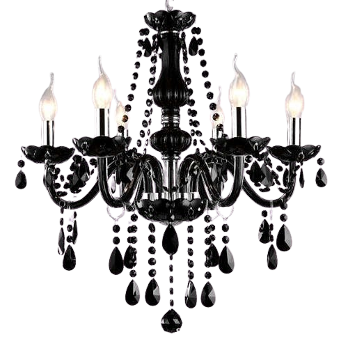 Shop Chandelier 6 Heads – Black Silver Style