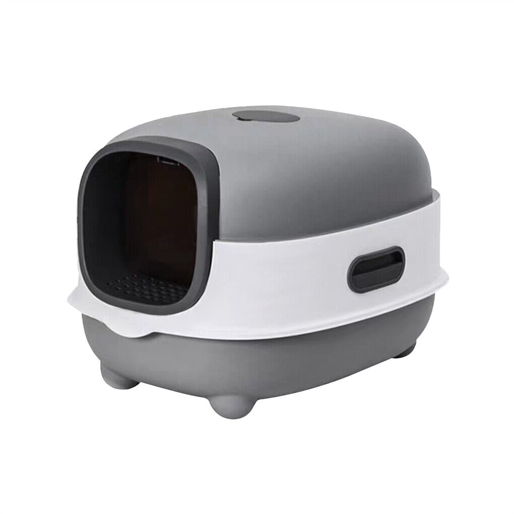 P&P Large Hooded Cat Litter Tray Box No-Mess Enclosed Cat Toilet with Carbon Filter