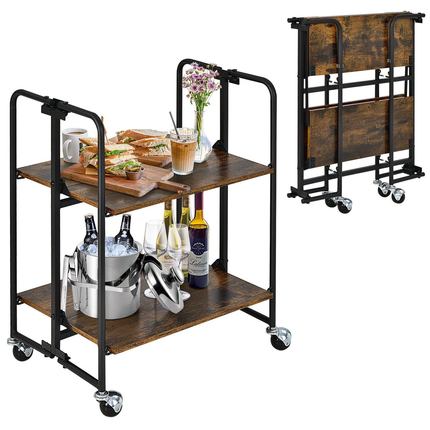 Buy 2-Tier Kitchen Cart – Mobile Printer Stand AU
