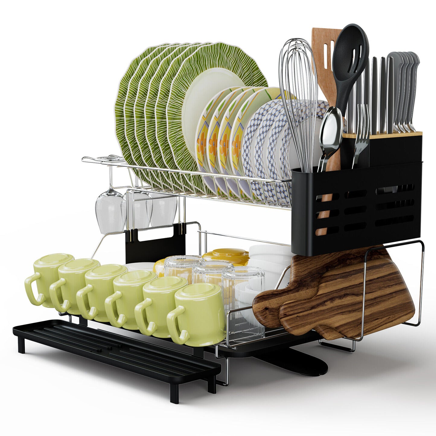 Buy Online 2-Tier Dish Drying Rack with Drainboard AU