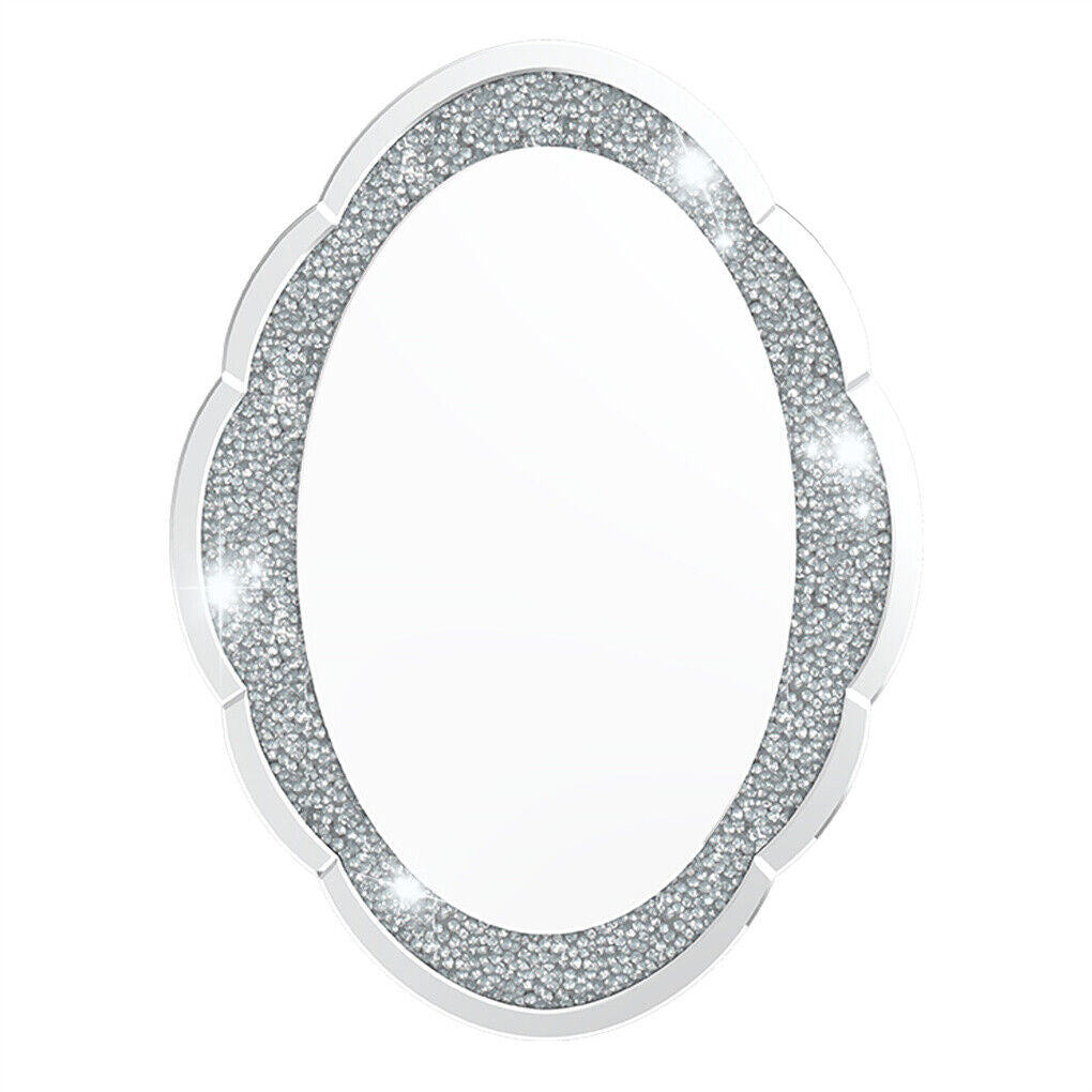 P&P LUVODI Elegant Crushed Diamond Wall Mirror Crystal Vanity Mirror Hallway Bedroom