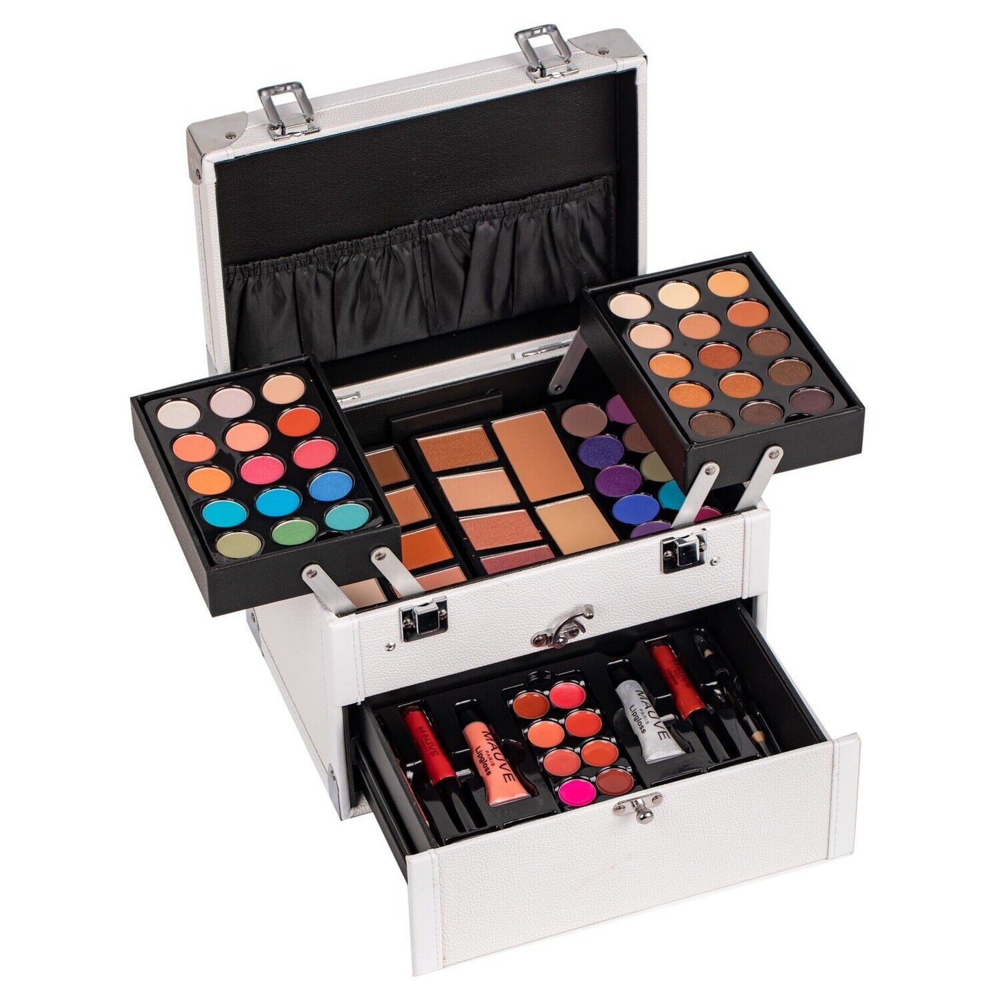 comprehensive-white-makeup-kit-eyeshadow-palette-train-case-perfect-gift