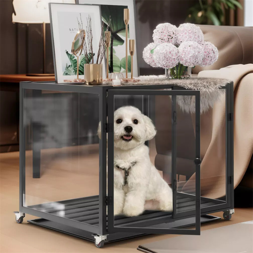 Shop Rolling Dog Cage with Storage & Aluminum Frame - Available Online in Australia