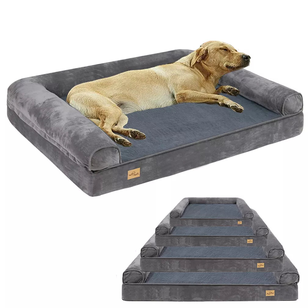 Orthopedic Dog Bed with Bolster Mattress Australia