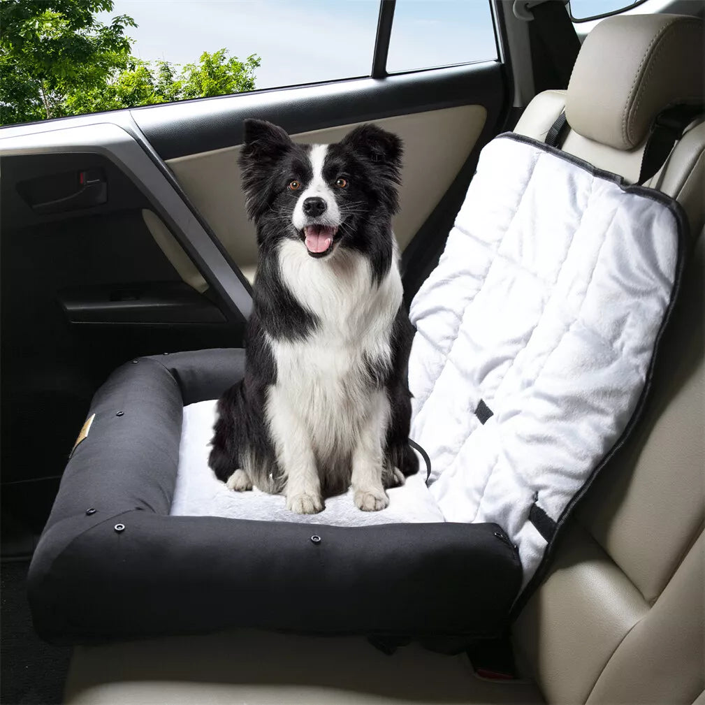 Waterproof Dog Car Seat Bed with Safety Belt