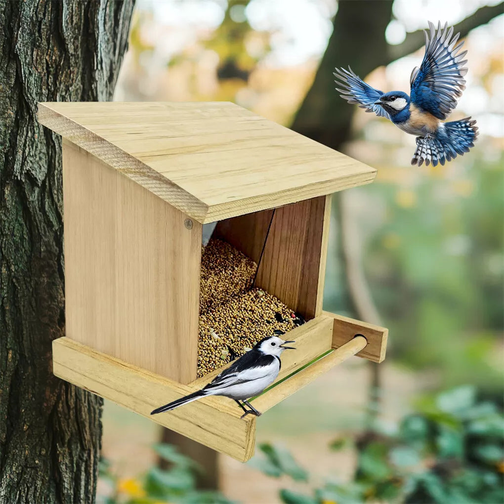 Wall Mounted Wooden Bird Feeder Shop AU