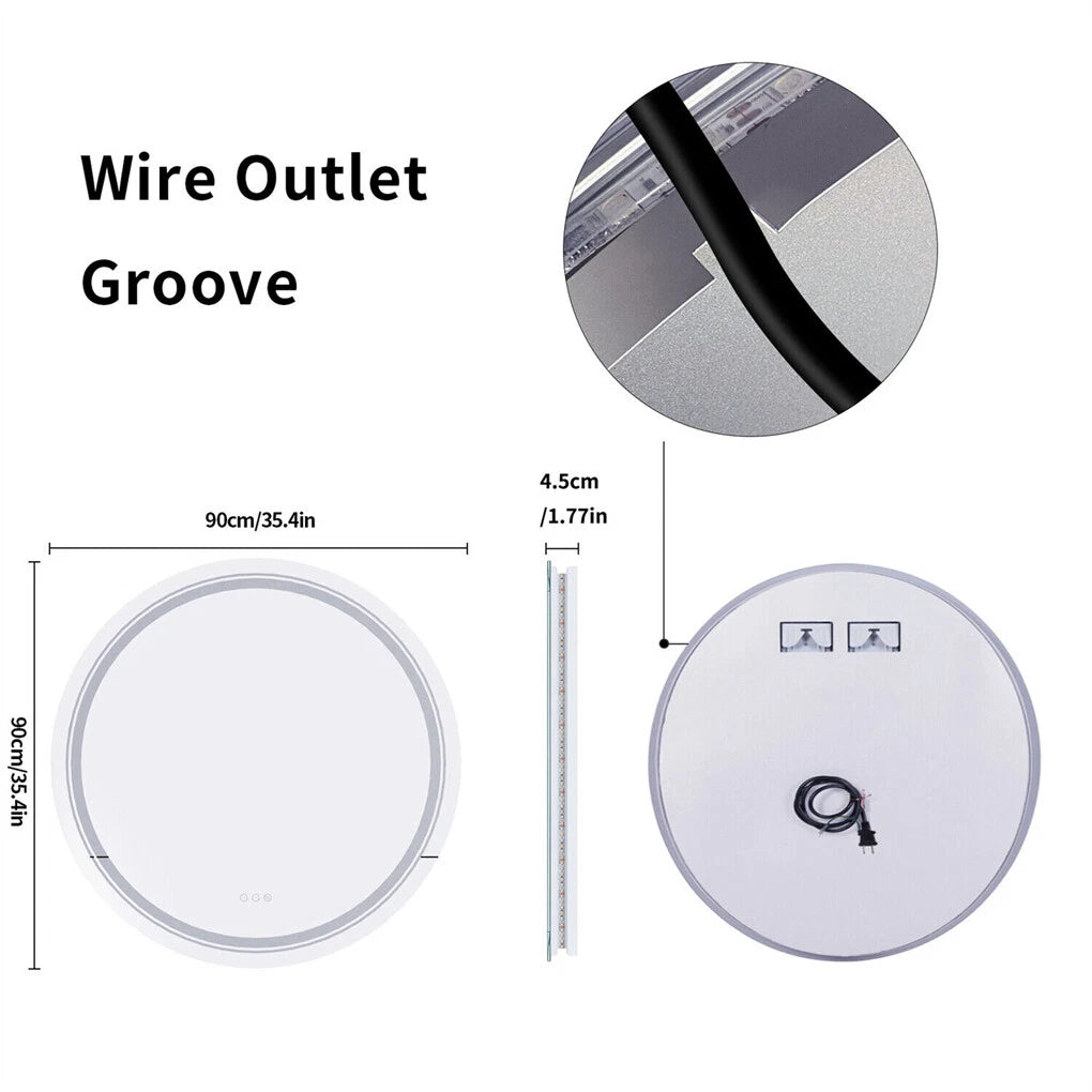 Modern Touchscreen LED Mirror with Memory Feature