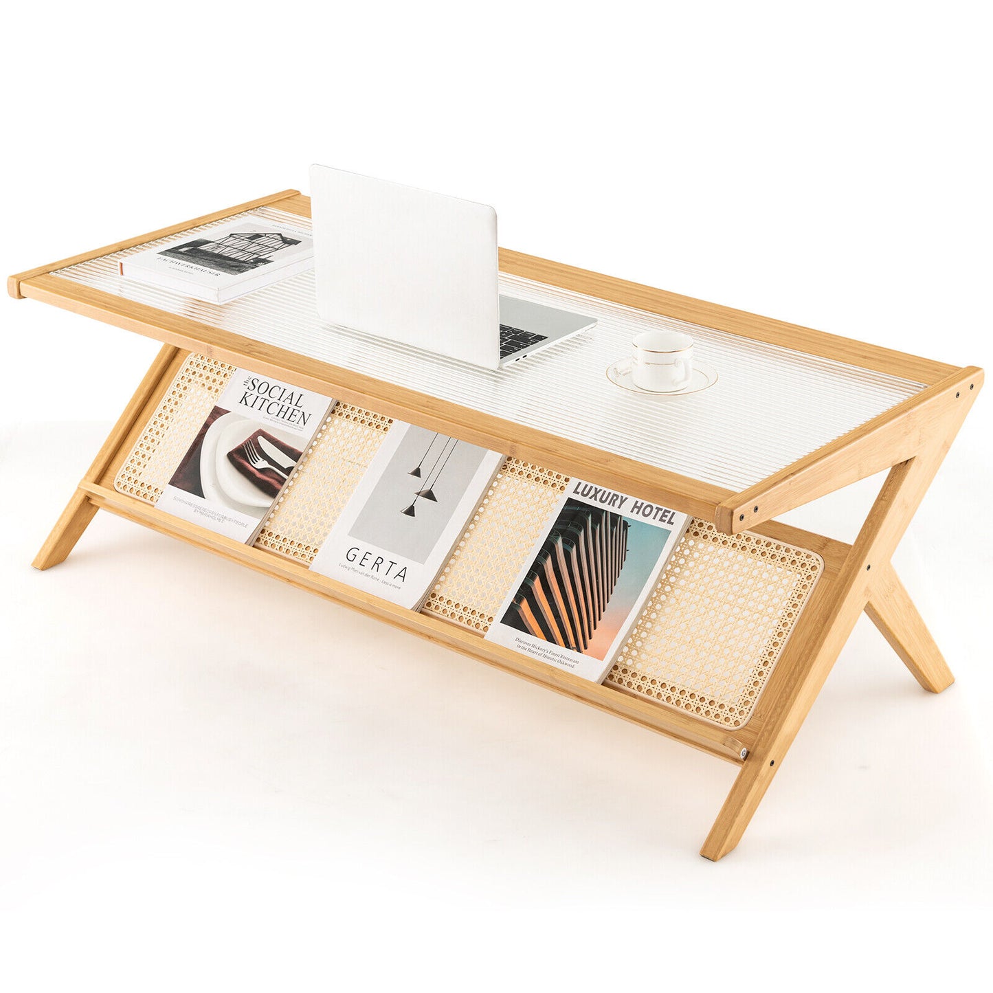 Buy 2-Tier Bamboo Coffee Table Online in Australia