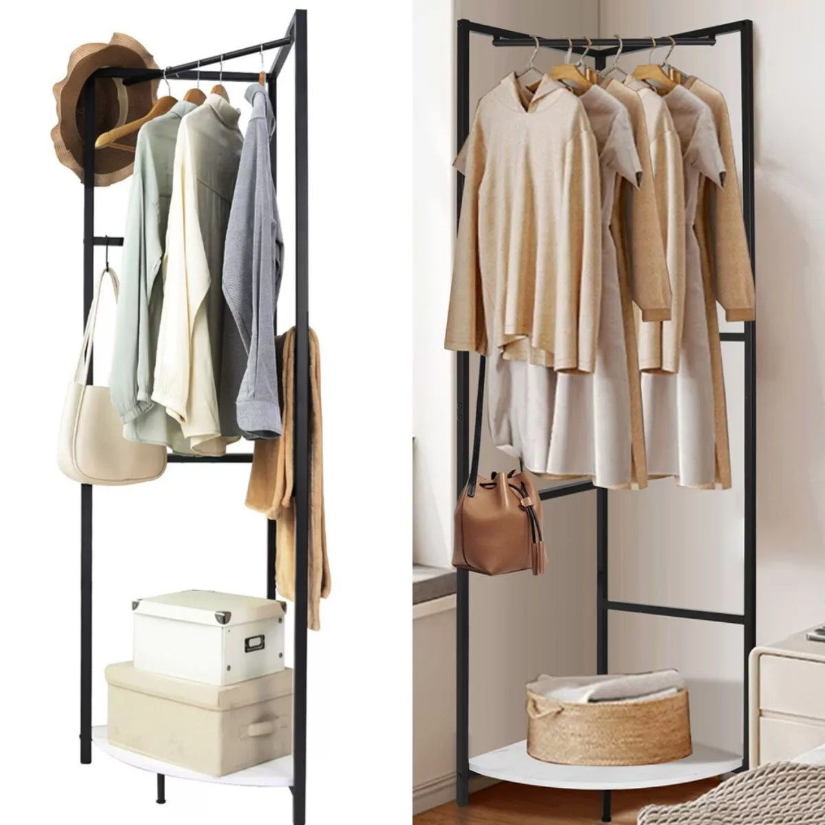 Buy Corner Coat Stand – 5-Rod Freestanding Rack