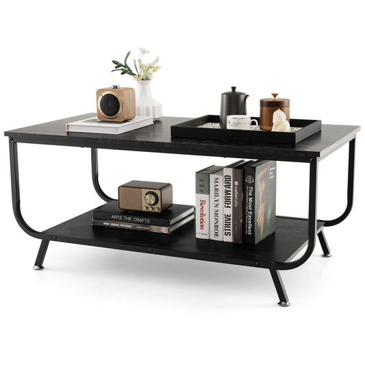 Buy 2-Tier Black Coffee Table Online in Australia