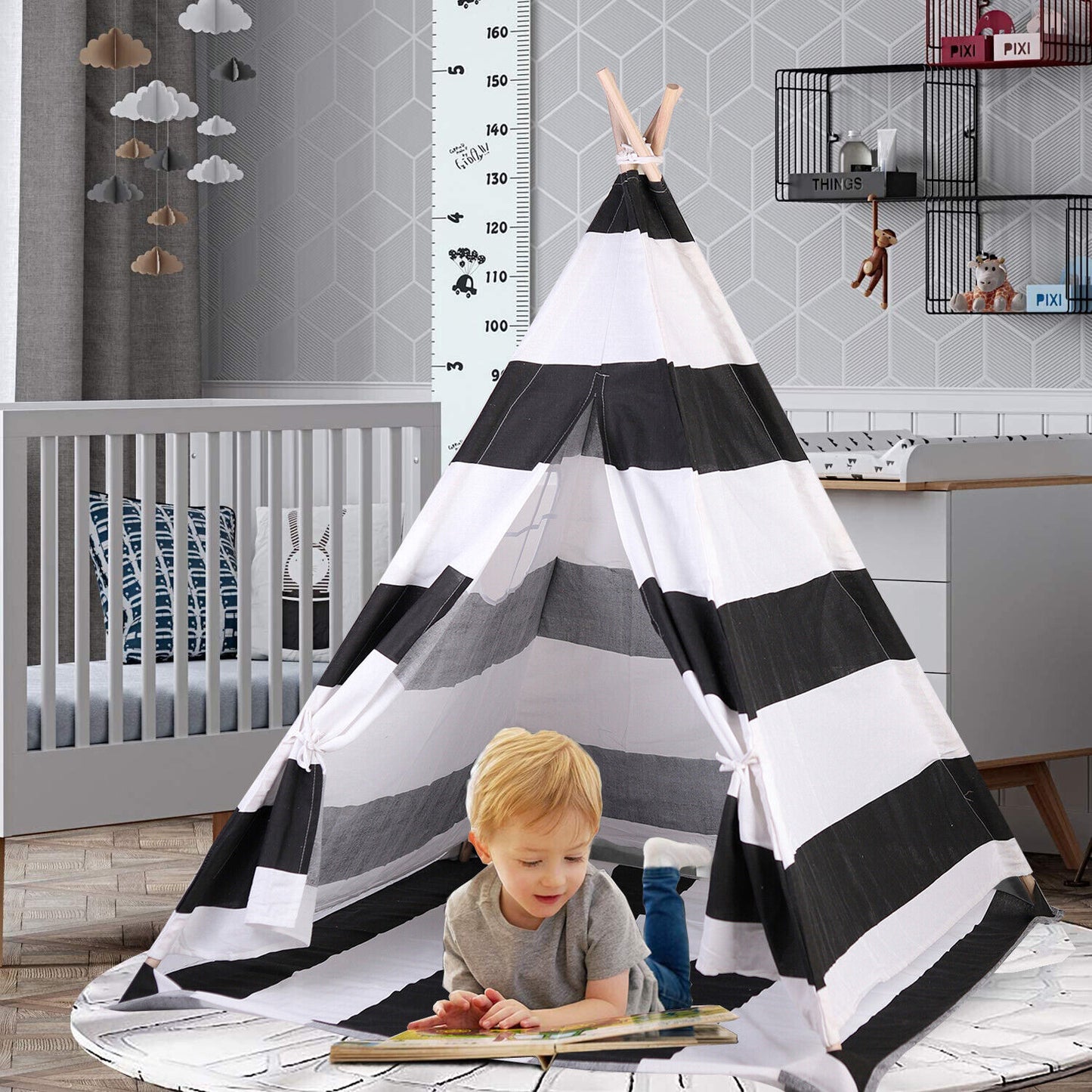 kids-pets-130cm-teepee-tent-playhouse-100-natural-cotton-canvas-with-window