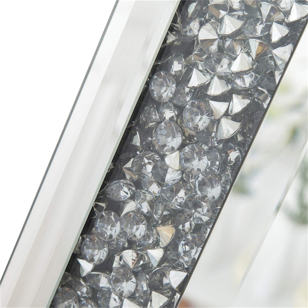 Modern Oversized Diamond Crushed Crystal Full Length Mirror