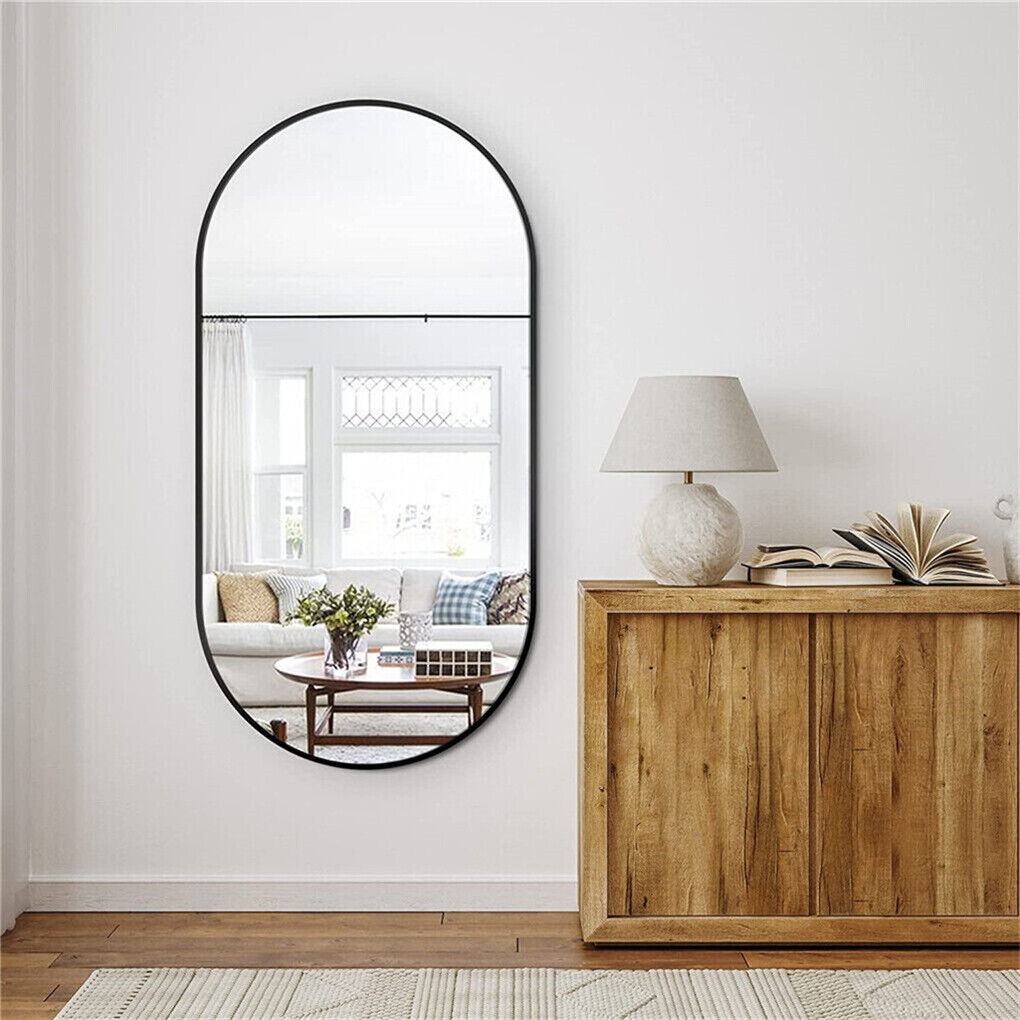 Buy Arched Oval Wall Mirror – Black Frame | Shop Now AU