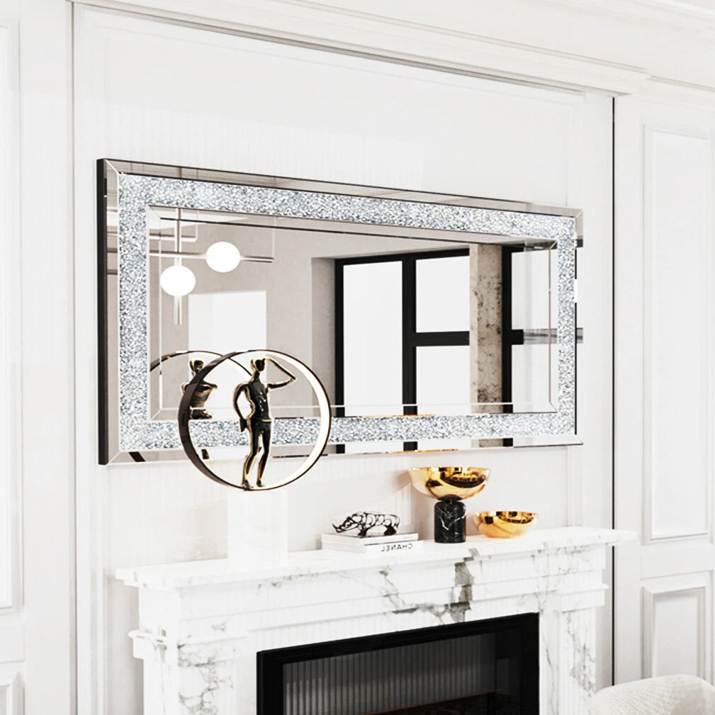 Modern 120Cm Crushed Crystal Wall Mirror