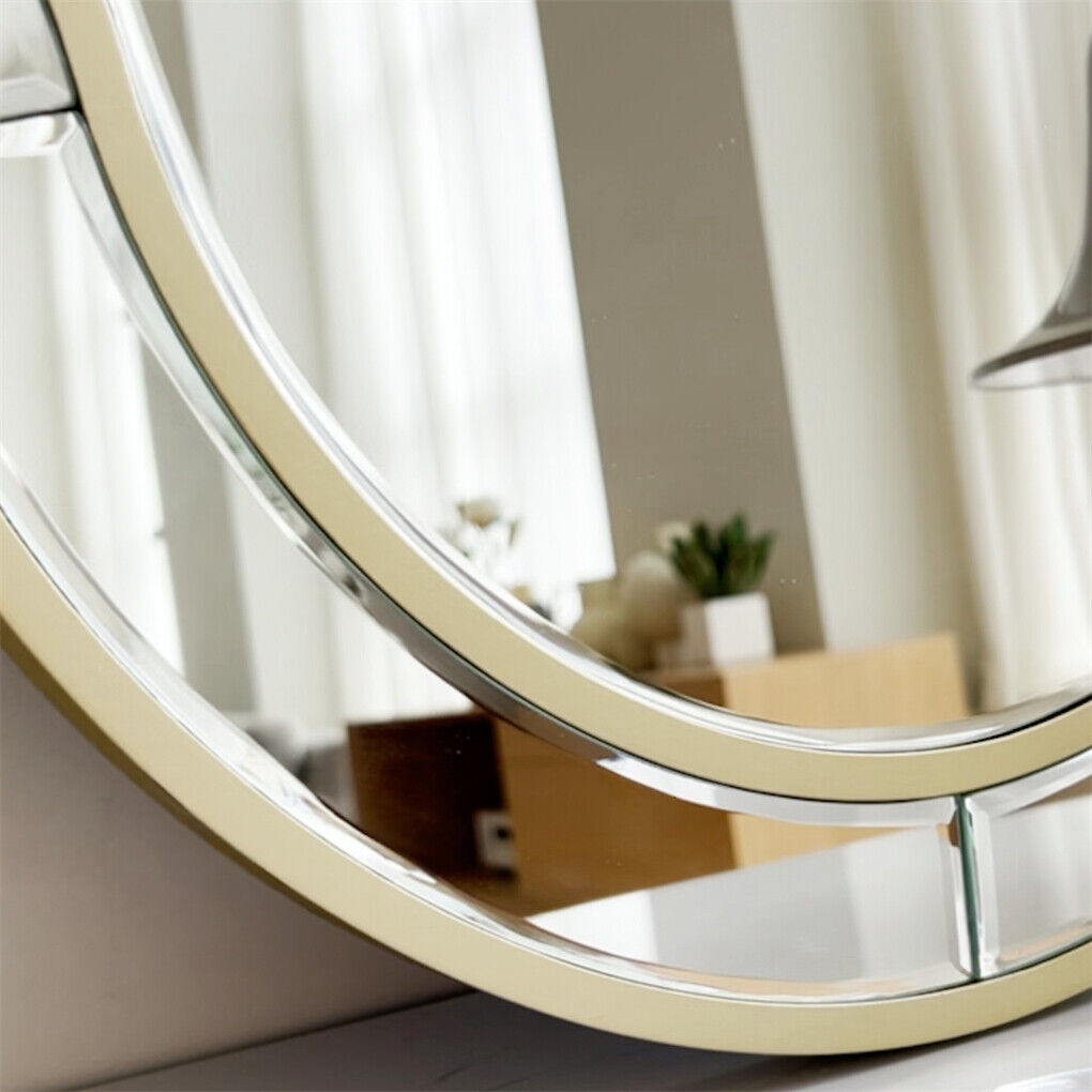 Buy Online: Golden Rim Vanity Mirror – Stunning Living Room Accessory in Australia