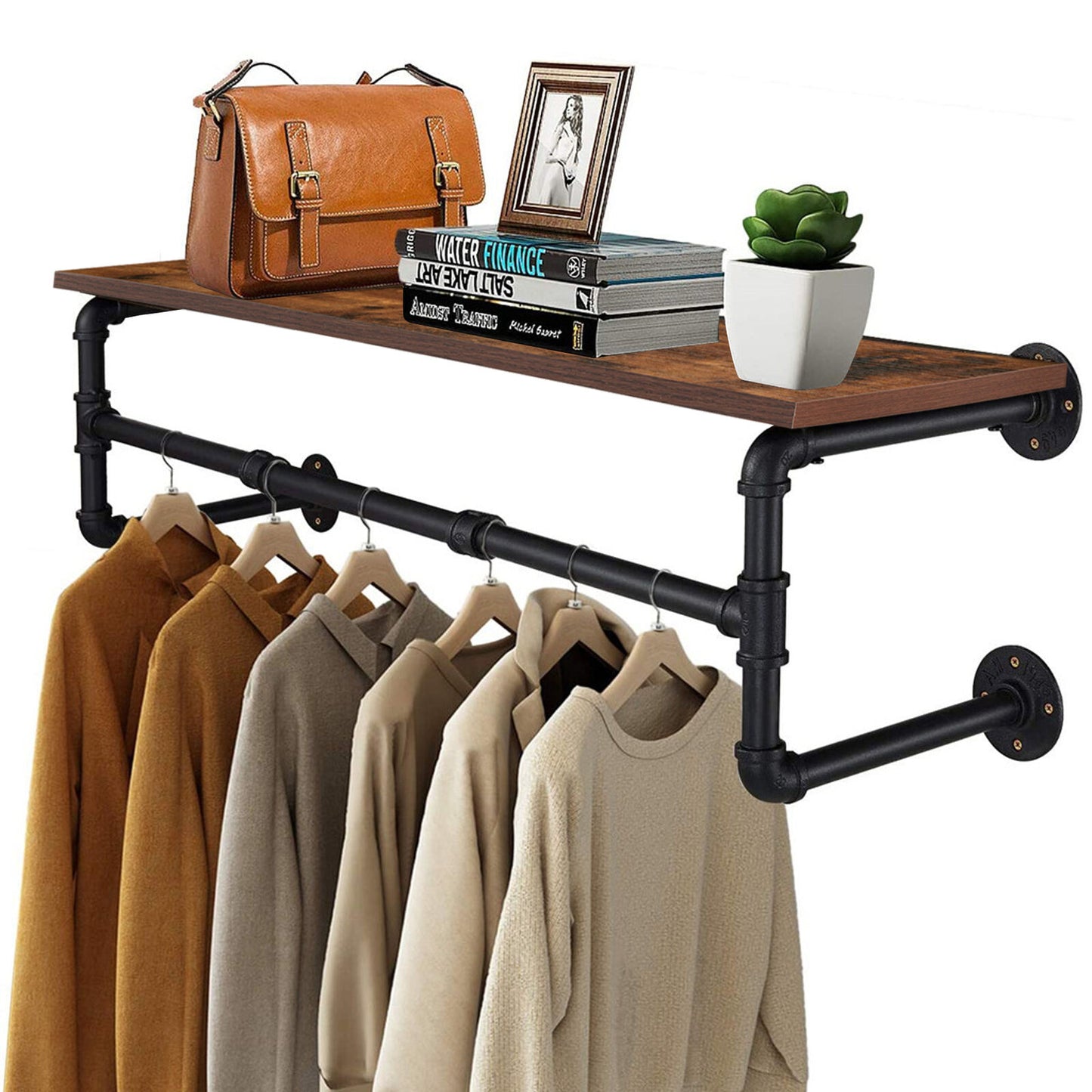 Shop Industrial Pipe Garment Rack – Wall-Mounted AU
