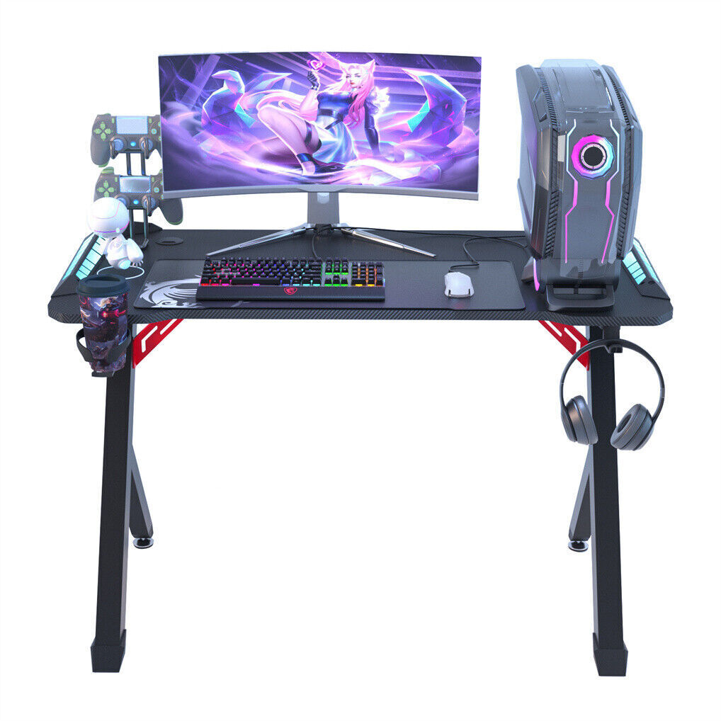 Shop now: P&P 1.2M RGB Gamer Desk with Cup Holder - Australia