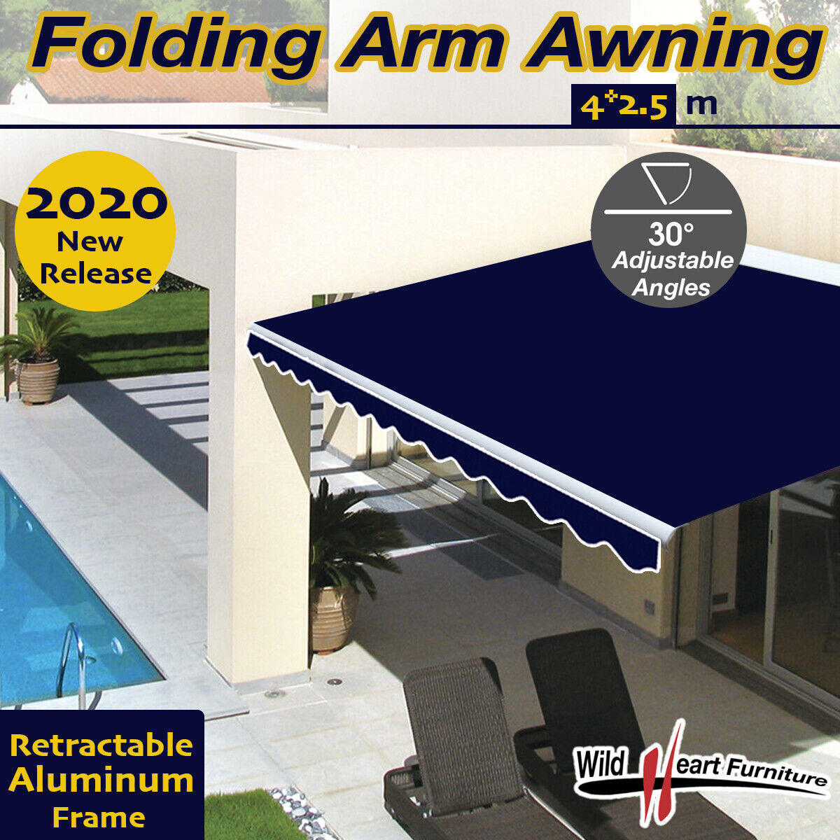 Buy Online Retractable Folding Arm Awning – Sunshade Canopy