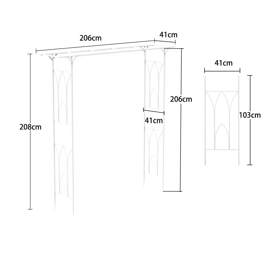 Wedding Arbor Arch for Garden Pathways and Climbing Flowers