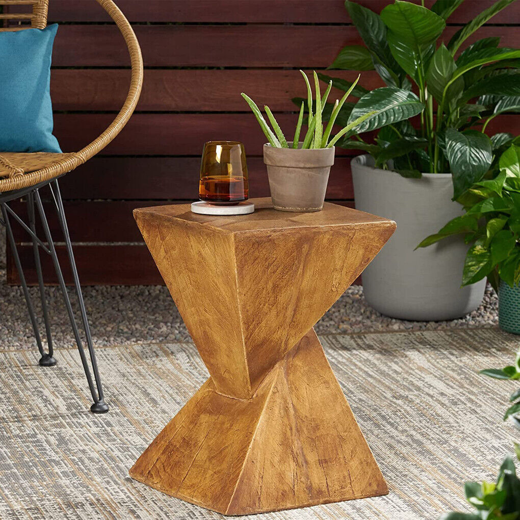 P&P Nordic Indoor Outdoor Sofa Side Table Pedestal Concrete Accent Table LaptopStand
