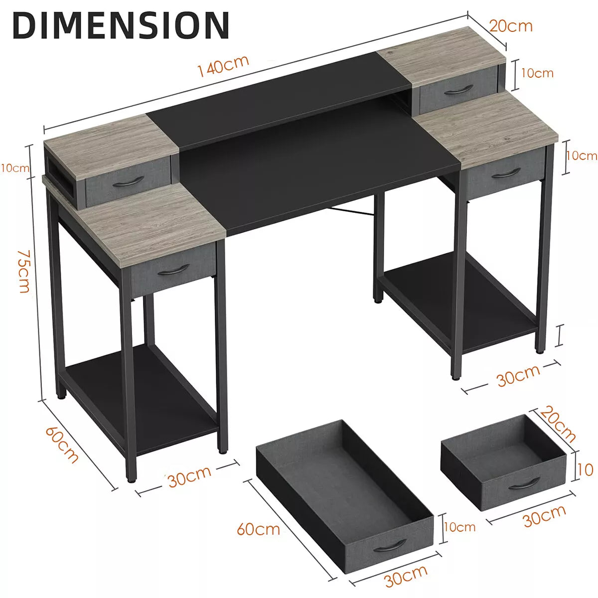 Sleek office desk with drawers – Available online in Australia