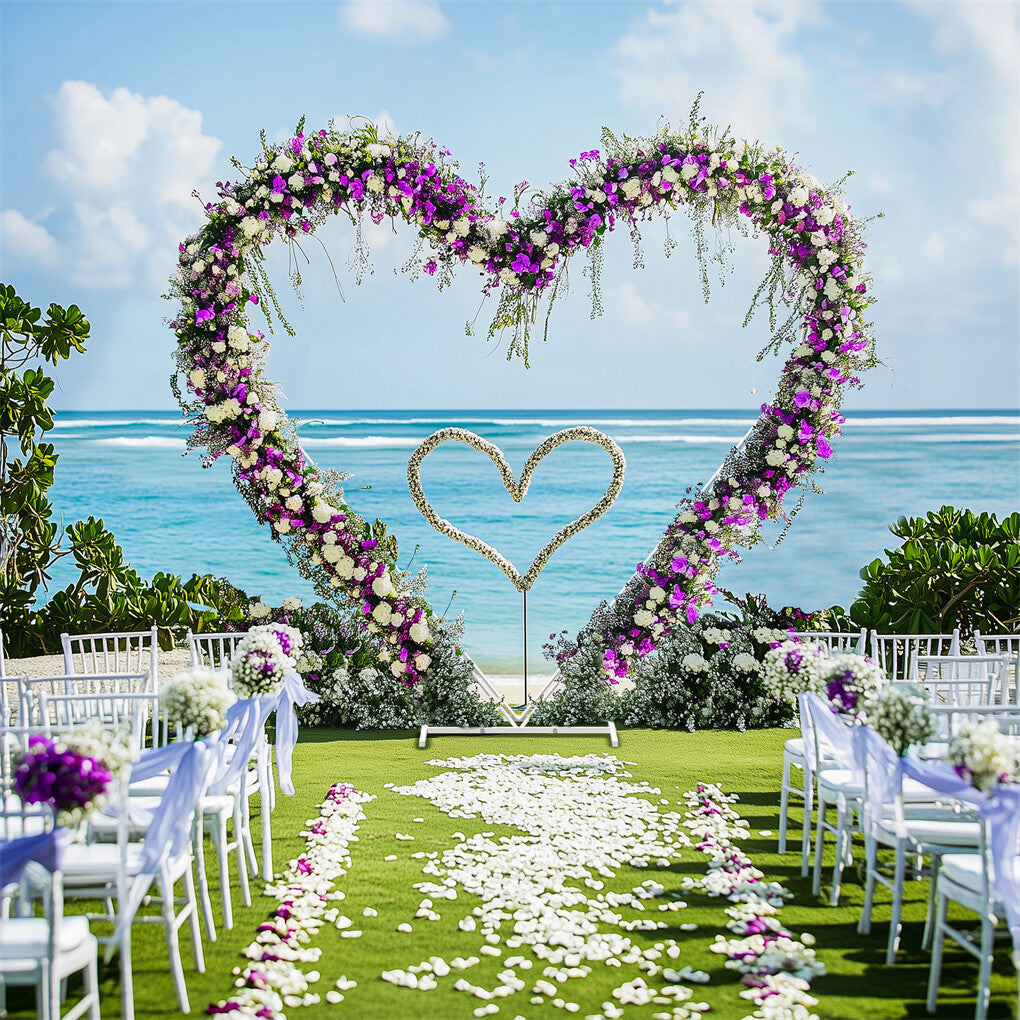 P&P Heart Shape Wedding Arch Stand Double Layers Metal Flower Balloon Arbor Stand AU
