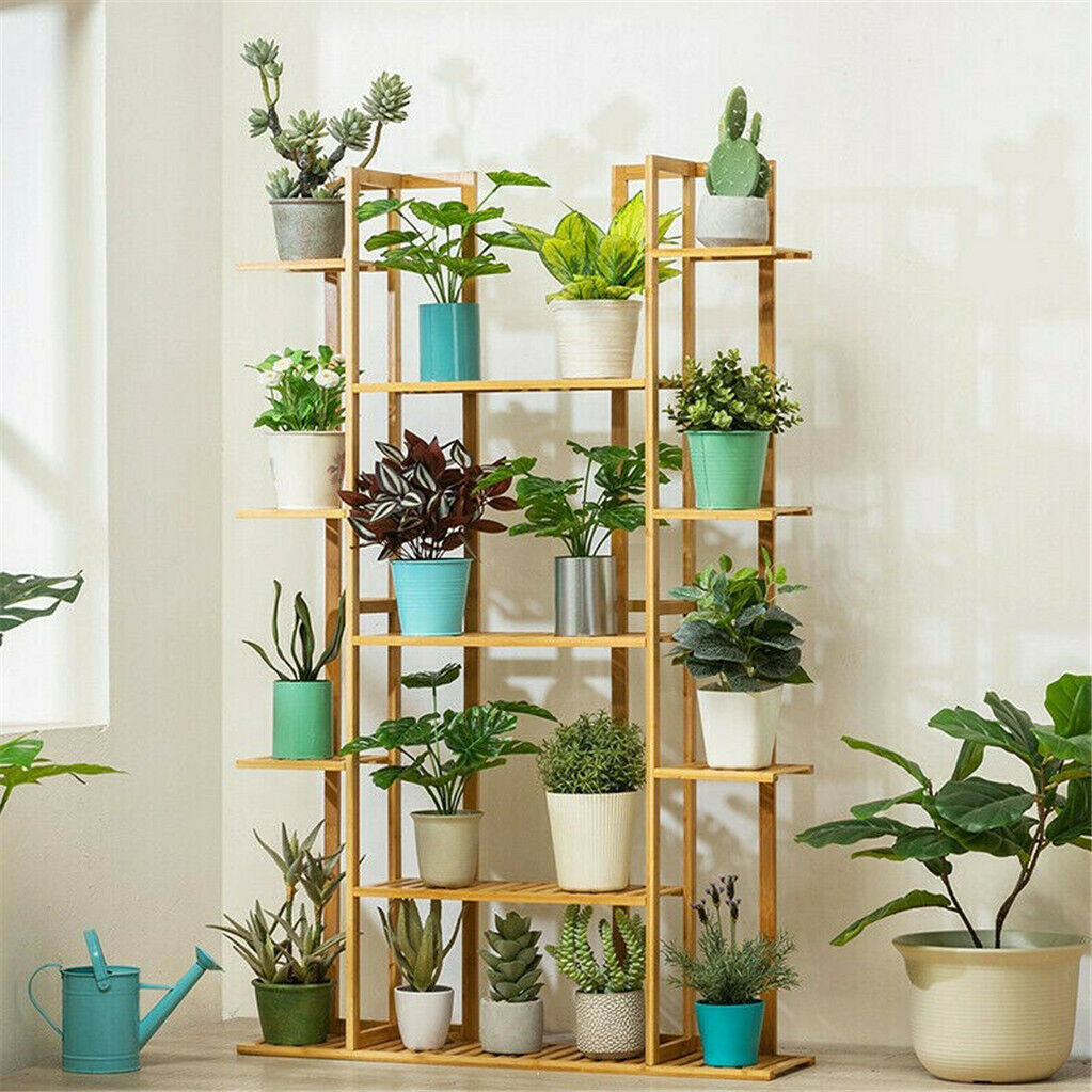 Buy the Best Extra Large Bamboo Flower Stand Rack Online in Australia - Space-Saving Design