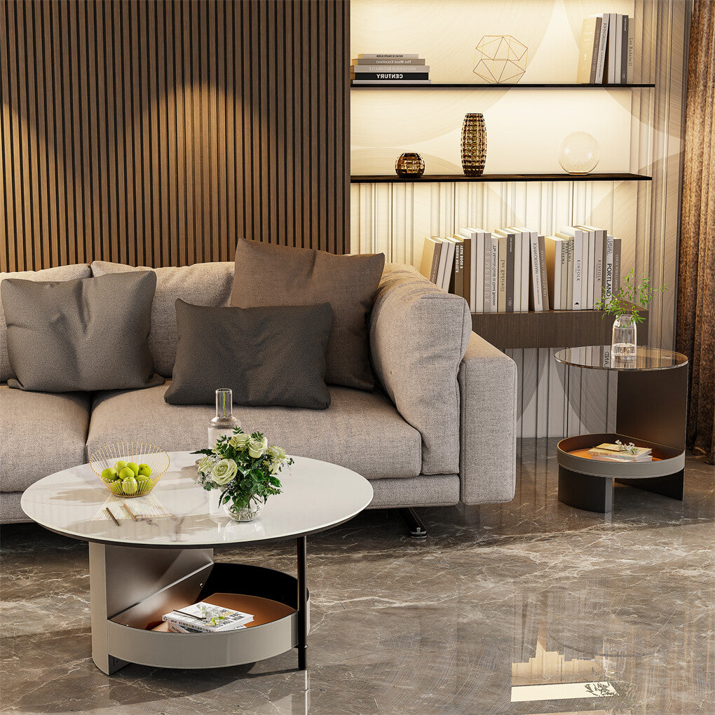 Shop P&P Saddle Leather Side Table with Basket – Convenient online purchase options for Australia