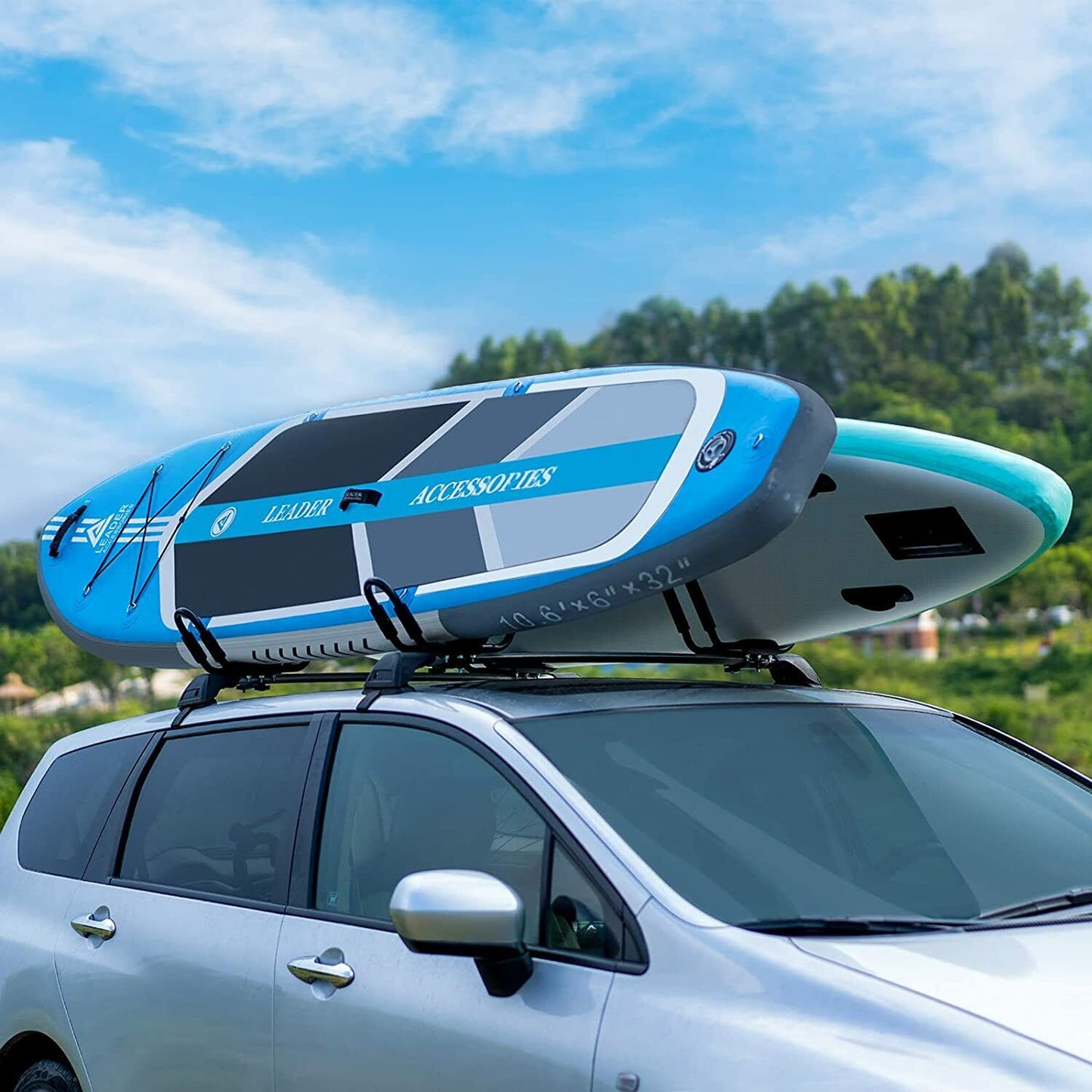 P&P 4X Boat Kayak Canoe Roof Rack Car Truck Top Mount Carrier J-Bar Surf Board AU