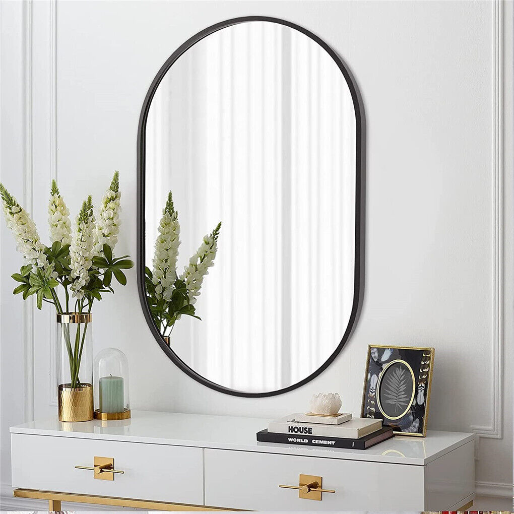 Buy Large Pill Shaped Wall Mirror – Aluminum Frame AU