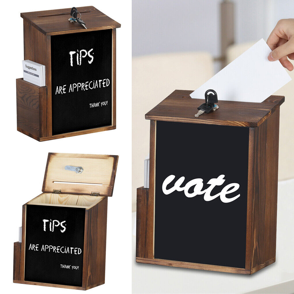 rustic-wood-suggestion-box-wall-mailbox-freestanding-ballot-box-with-chalkboard